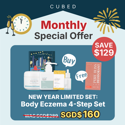 CUBED Body Eczema 4-Step Set（Pre-order：ships late 3rd week of January）