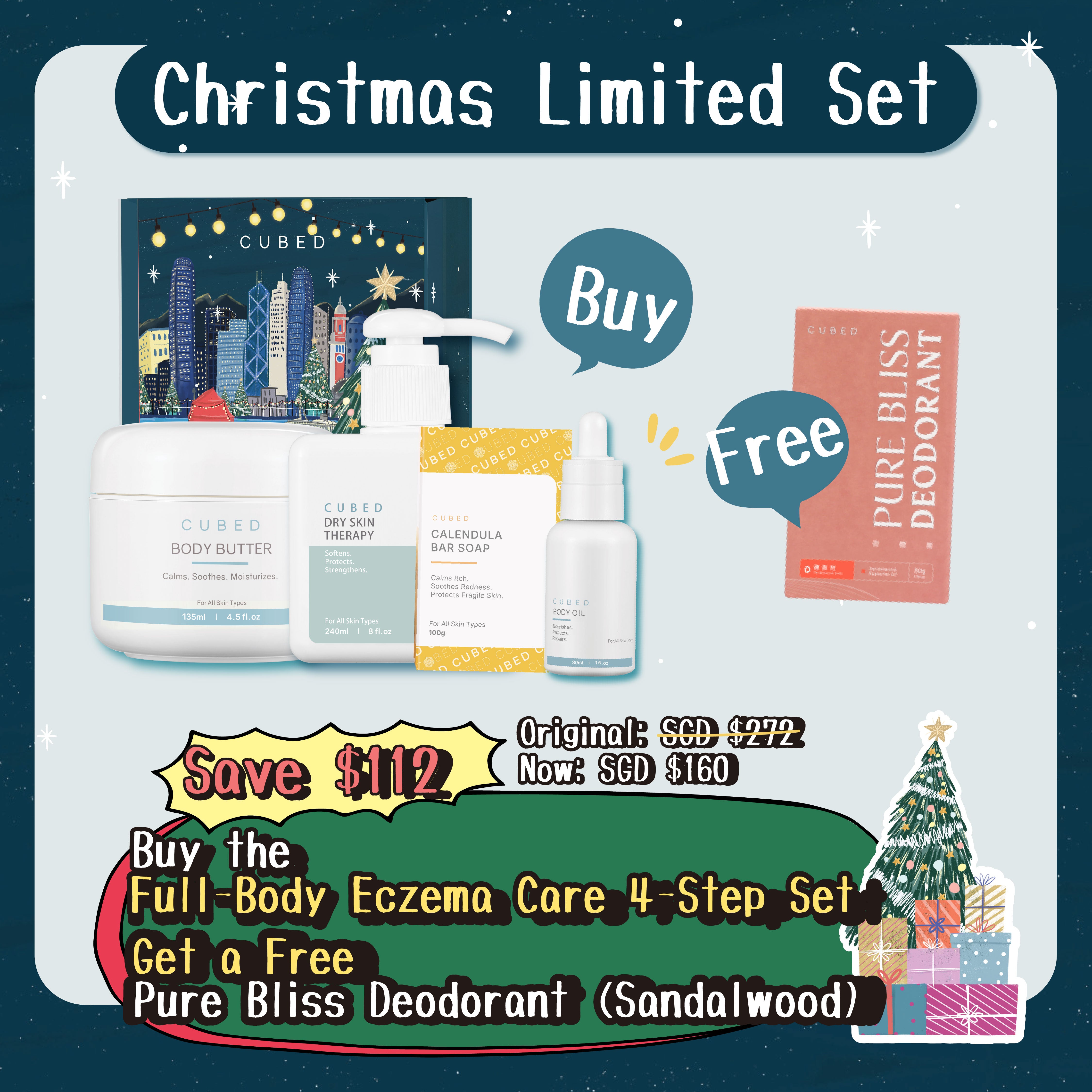 CUBED Body Eczema 4-Step Set