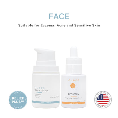 Cubed Soft & Dewy Set - Relieves redness and reduces pigmentation, whitens and enhances luster | Recommended for acne-prone and sensitive skin | Proven by over 1000 positive reviews and before & after pics